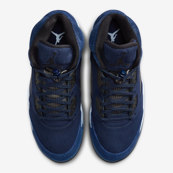 AIR JORDAN 5 MIDNIGHT NAVY black football grey FD6812-400 size 8 - 14 - Picture 9 of 12